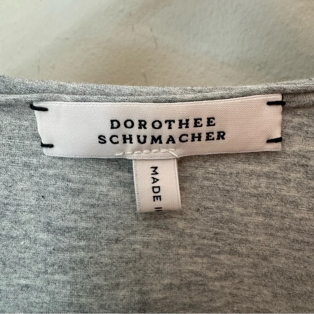 DOROTHEE SCHUMACHER Grey Satin Jersey Sleeveless Top Size 3/Medium - Picture 2 of 14